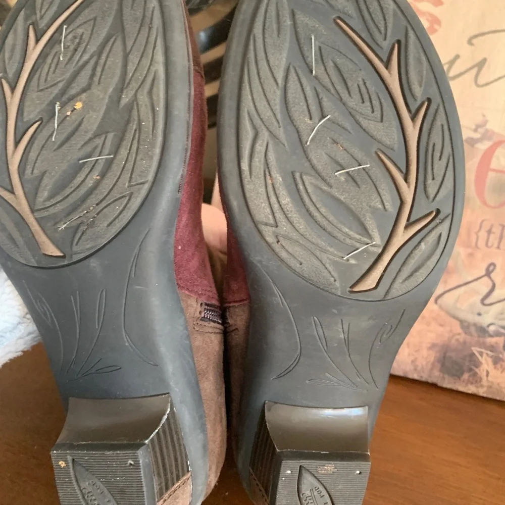 Earth Leather Patchwork Ankle Boots 6B